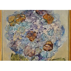 Hydrangea love - pictură în ulei pe pânză, artist Katalin Hajdu